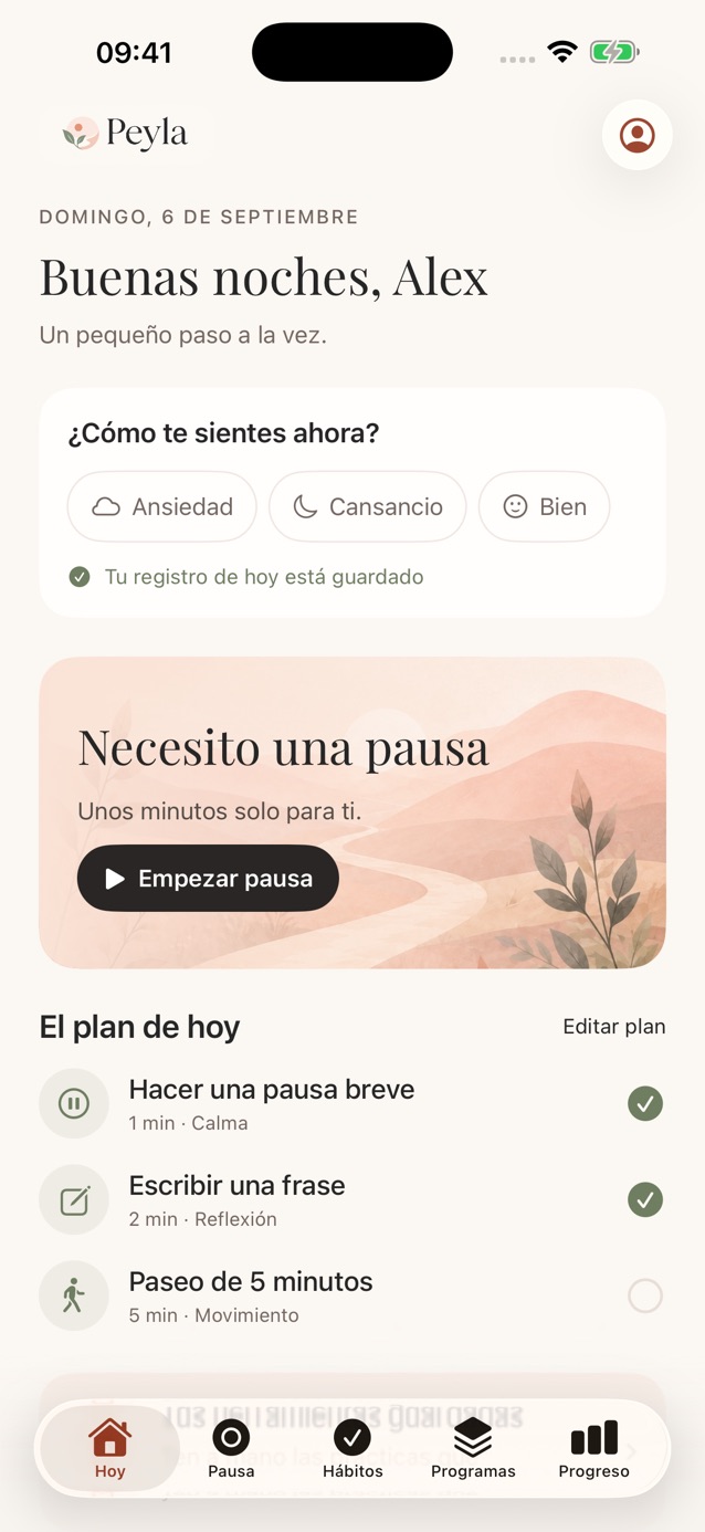 Peyla · Tu día