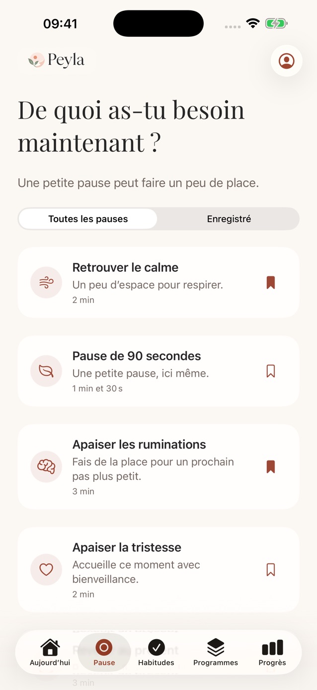Peyla · Pauses
