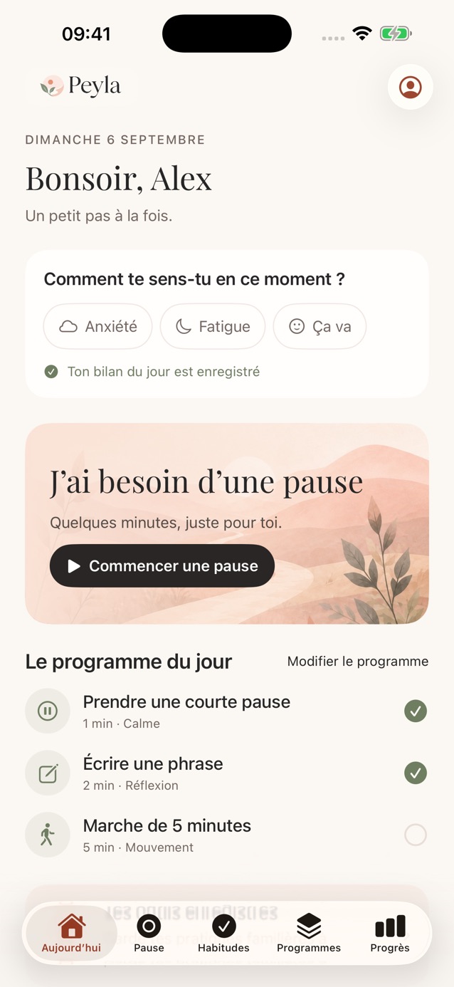 Peyla · Votre journée